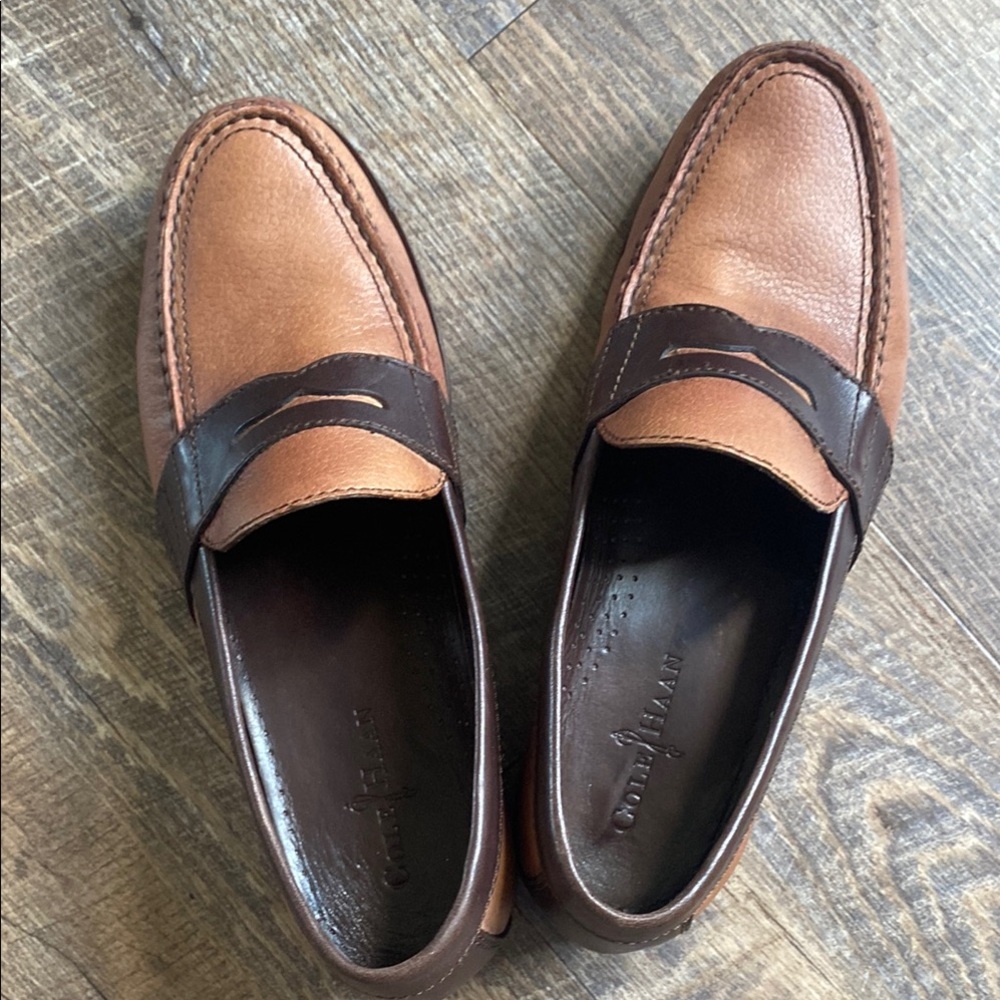 Cole Haan Brown Leather Penny Loafers